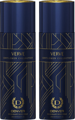 DENVER Gentlemen Collection Verve Deodorant Spray  -  For Men(200 ml, Pack of 2)