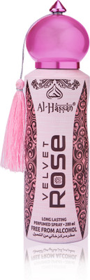 Al - Hassan Velvet Rose Perfumed | Alcohol Free Body Spray  -  For Women(200 ml)