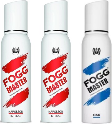 FOGG Master 2p Napoleon & 1p Oak 120ml body spray Set of 3pc Deodorant Spray  -  For Men & Women(360 ml, Pack of 3)
