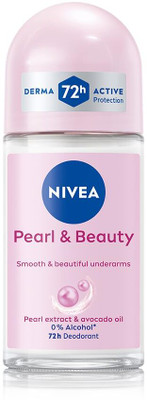 NIVEA Pearl and Beauty 50ml Deo Underarm Roll On | With Pearl Extracts & Avocado Oil | Deodorant Roll-on  -  For Women(50 ml)