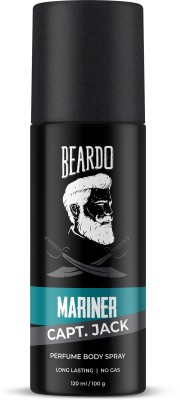 BEARDO Mariner Capt Jack Perfume Body Spray| Long Lasting | No Gas Perfume Deodorant Spray  -  For Men(100 g)