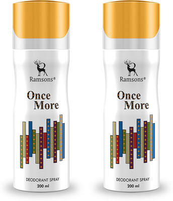 RAMSONS ONCE MORE. Deodorant Spray  -  For Men & Women(400 ml, Pack of 2)