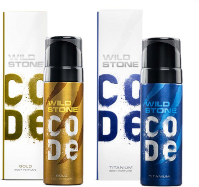 Wild Stone CODE Titanium & Gold Combo (120 ml each) Deodorant Spray  -  For Men(240 ml, Pack of 2)