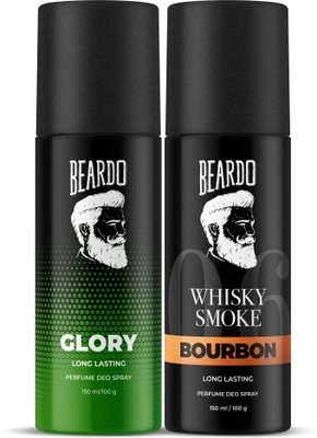 BEARDO Glory & Whisky Smoke Bourbon Body Spray | Long Lasting Deo Combo Deodorant Deodorant Spray  -  For Men(300 ml, Pack of 2)