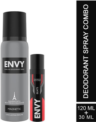 Envy Magnetic 120 Ml & Beats Nano 30 ml Combo Deodorant Spray - Deodorant Spray  -  For Men(150 ml, Pack of 2)