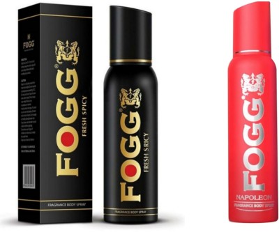 FOGG Fresh Spicy & Napoleon 120ml Body Spray Set of 2 Body Spray  -  For Men & Women(240 ml, Pack of 2)