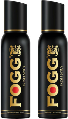 FOGG Fresh Spicy Premium No Gas Body Spray  -  For Men(240 ml, Pack of 2)