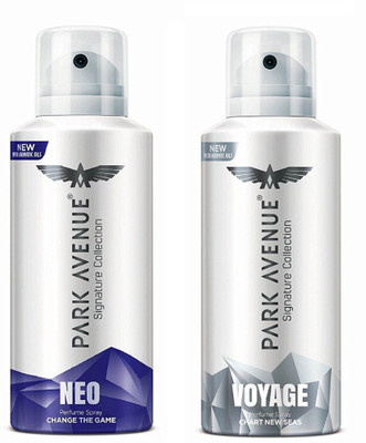 PARK AVENUE Neo and Voyage Signature Collection Body Spray 130ML Each (Pack of 2) Deodorant Spray  -  For Men & Women(260 ml, Pack of 2)