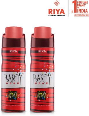 RIYA Party Wear Body Spray | Deodorant For Unisex - Pack Of 2 Deodorant Spray  -  For Men & Women(400 ml, Pack of 2)