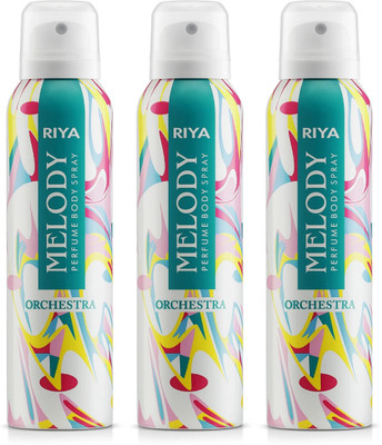 RIYA Melody Orchestra Body Spray |Deodorant for Unisex | Pack Of 3 150 Ml Each Deodorant Spray  -  For Women(450 ml, Pack of 3)