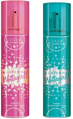 LAYER'R (1 ROMANCE + 1 FANTASY) - 135ml each - RF02 Body Spray  -  For Women(270 ml, Pack of 2)