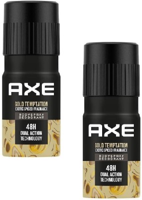 AXE Gold Temptation Deodorant Body spray 150 ml Pack*2 Deodorant Spray  -  For Men & Women(150 ml)