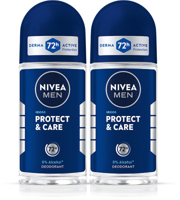 Nivea Men Protect and Care Deodorant Roll-on - For Men(100 ml, Pack of 2)