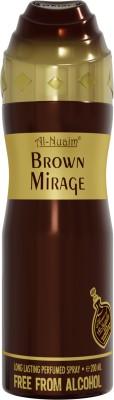 Al-Nuaim Brown Mirage Alcohol Free Deodorant Body Spray  -  For Men(200 ml)