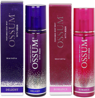 OSSUM New Perfume ROMANCE & DELIGHT 115ml x 2 Body Mist  -  For Women(230 ml, Pack of 2)