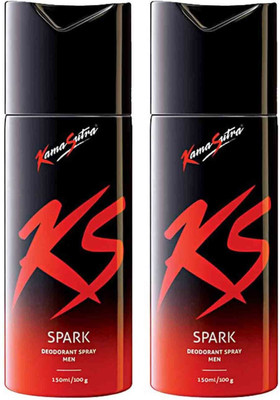 Kamasutra Spark Deodorant Deodorant Spray  -  For Men(300 ml, Pack of 2)
