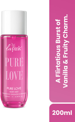 La Pink Pure Love Perfume Body Mist with Vanilla & Fruity Scent | Long Lasting� Body Mist  -  For Men & Women(200 ml)