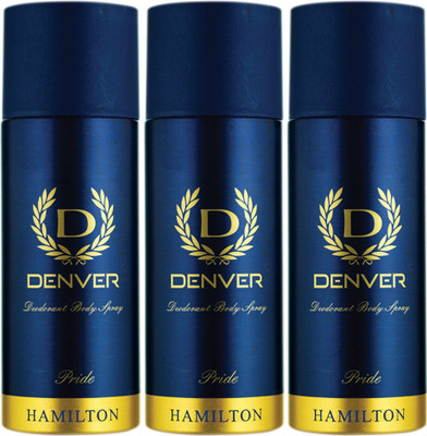 DENVER pride Deo 165 Ml Combo Deodorant Spray  -  For Men(495 ml, Pack of 3)