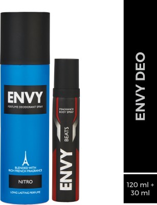 Envy Nitro Body Deo 120 ml & Beats Nano 30 ml Deodorant Spray  -  For Men(150 ml, Pack of 2)