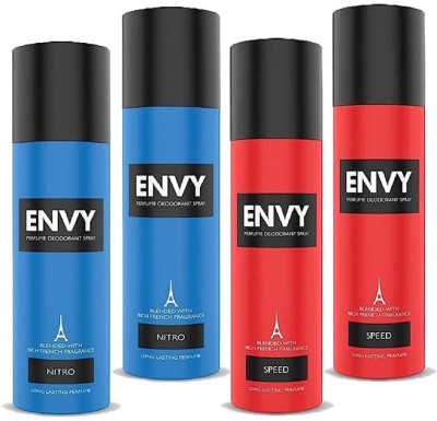 ENVY 1000 NITRO+SPEED PERFUME DEODORANT SPRAY 120MLX4 Deodorant Spray  -  For Men(480 ml, Pack of 4)