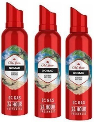 OLD SPICE Nomad Deodorant Spray  -  For Men(345 ml, Pack of 3)