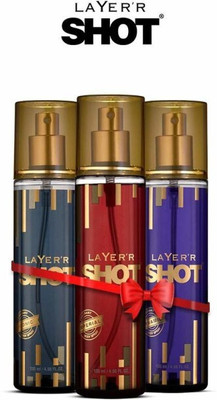 LAYER'R SHOT Gold Perfume, Deodorant Iconic , Imperial ... Deodorant Spray  -  For Men(135 ml, Pack of 3)