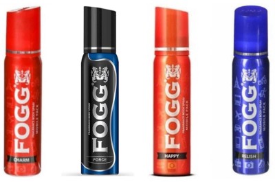 FOGG Charm Force Happy & Relish 25ml Pocket deo Set of 4 Deodorant Spray  -  For Men & Women(100 ml, Pack of 4)