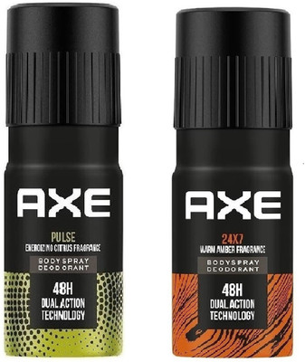AXE Pulse + 24x7 deodorant Body spray 150 ml pack_2 Deodorant Spray  -  For Men(300 ml, Pack of 2)