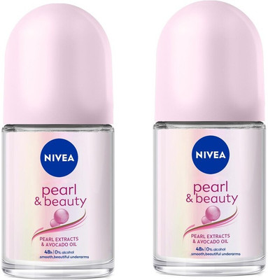 NIVEA Pearl and Beauty Avocado Oil Roll-on Deodorant (25ml x 2) Deodorant Roll-on  -  For Women(50 ml, Pack of 2)