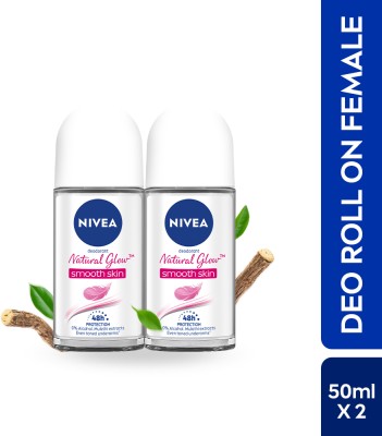 NIVEA Smooth Skin Whitening Deodorant Roll-on  -  For Women(100 ml, Pack of 2)