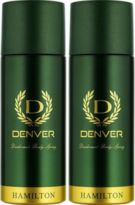 DENVER HAMILTON DEOORANT BODY SPRAY 165 ML [ PACK OF 2 ] 330ML Body Spray  -  For Men & Women(330 ml, Pack of 2)