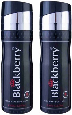 St. Louis NEW BLACKBERRY DEODORANT COMBO Body Spray  -  For Men & Women(400 ml, Pack of 2)