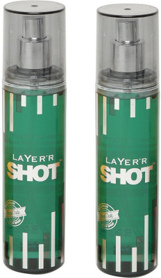 Layer'r Shot SHOT ROYAL JADE 135 ML EACH ( PACK OF 2) Deodorant Spray  -  For Men(270 ml, Pack of 2)