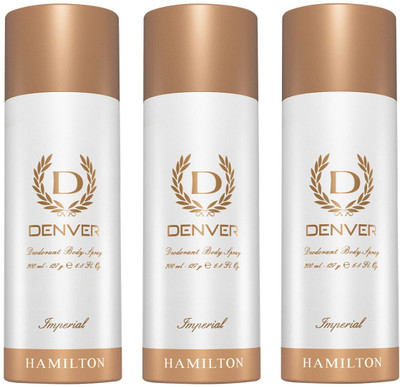 DENVER Hamilton Imperial Deodorant Spray  -  For Men(600 ml, Pack of 3)