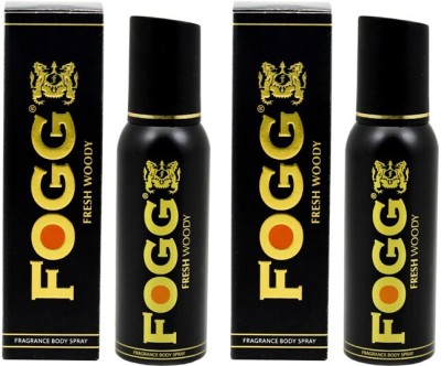 FOGG Fresh WOODY Fragrance Body Spray COMBO (2 X 120ml) Body Spray  -  For Men & Women(240 ml, Pack of 2)