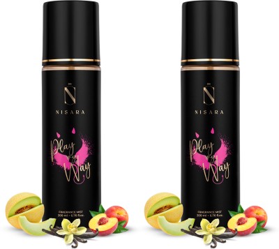Nisara Play My Way Fragrance Body Mist Pack of 2 Body Mist  -  For Women(400 ml, Pack of 2)