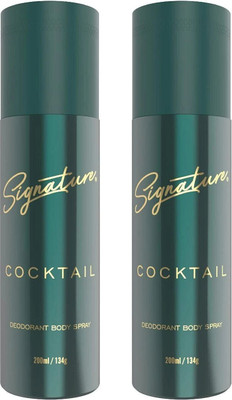 Signature Cocktail Long Lasting Fragrance Skin Friendly (200ML Each) Combo Deodorant Body Spray  -  For Men & Women(400 ml, Pack of 2)