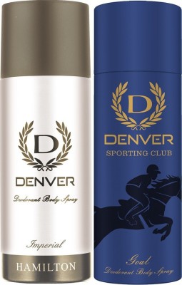 DENVER Goal Combo Deodorant Spray  -  For Men(330 ml, Pack of 2)