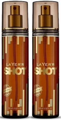 LAYER'R SHOT GOLD ULTIMA 135ml x Pack of 2 Body Spray  -  For Men(270 ml, Pack of 2)