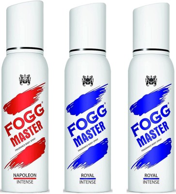 FOGG Master 1p Napoleon & 2p Royal 120ml body spray Set of 3pc Deodorant Spray  -  For Men & Women(360 ml, Pack of 3)