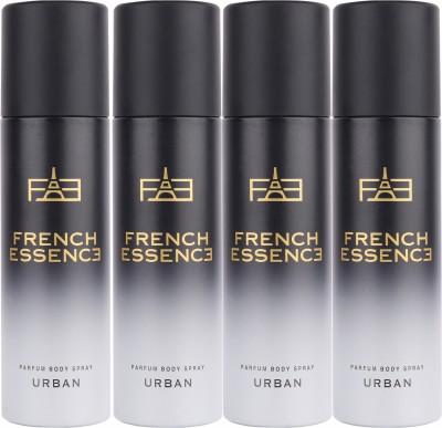 FRENCH ESSENCE Luxury Urban No Gas Deo Body Spray With Long Lasting Fragrance (120 ML Each) Deodorant Spray  -  For Men(480 ml, Pack of 4)