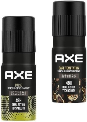 AXE Pulse + Dark Temptation deodorant spray 150 ml pack=2 Deodorant Spray  -  For Men(300 ml, Pack of 2)
