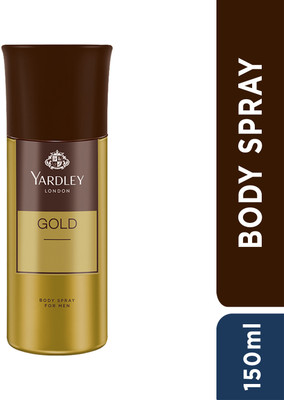 Yardley London by Wipro Gentleman Gold With Fresh Rosemary & Mint Body Deodorant Spray  -  For Men(150 ml)