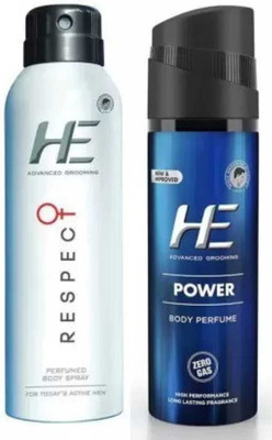 HE body spary combo pack of 2 Deodorant Spray  -  For Men(120 ml, Pack of 2)
