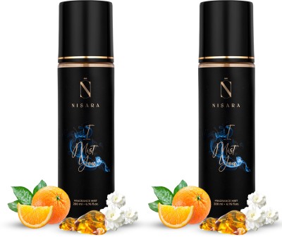 Nisara I Mist You Fragrance Body Mist Pack of 2 Body Mist  -  For Women(400 ml, Pack of 2)