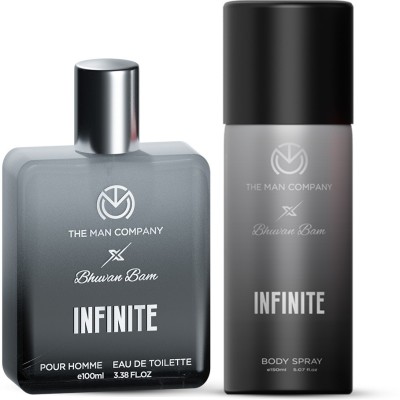 THE MAN COMPANY Infinite body spray 150ml + Infinite edt 100ml - Combo of 2 Perfume Body Spray  -  For Men(150 ml, Pack of 2)
