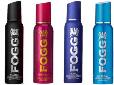 FOGG Marco Essence Royal & Imperial 120ml BodySpray Set of 4 Deodorant Spray  -  For Men & Women(480 ml, Pack of 4)
