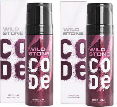 Wild Stone CODE Iridium Body Spray (120 ml each) Deodorant Spray  -  For Men(240 ml, Pack of 2)