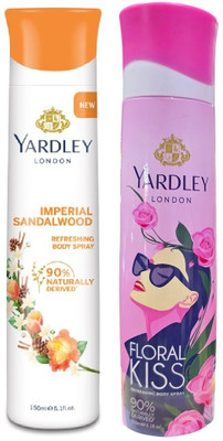 MONET RED ROSES & FLORAL KISS DEODORANT, 150ML EACH ,PACK OF 2 Body Spray  -  For Men & Women(300 ml, Pack of 2)