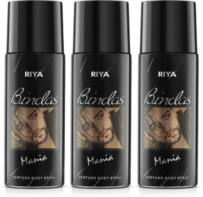 RIYA Bindas Body Spray Deodorant For Men | Pack Of 3 150 Ml Each Deodorant Spray  -  For Men(450 ml, Pack of 3)